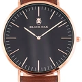 Black Oak Pagoda herrklocka - svart/rosegold, 41 mm