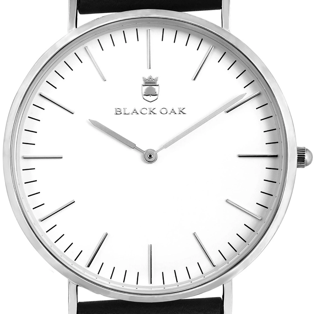 Black Oak Pagoda herrklocka - svart/silver, 41 mm