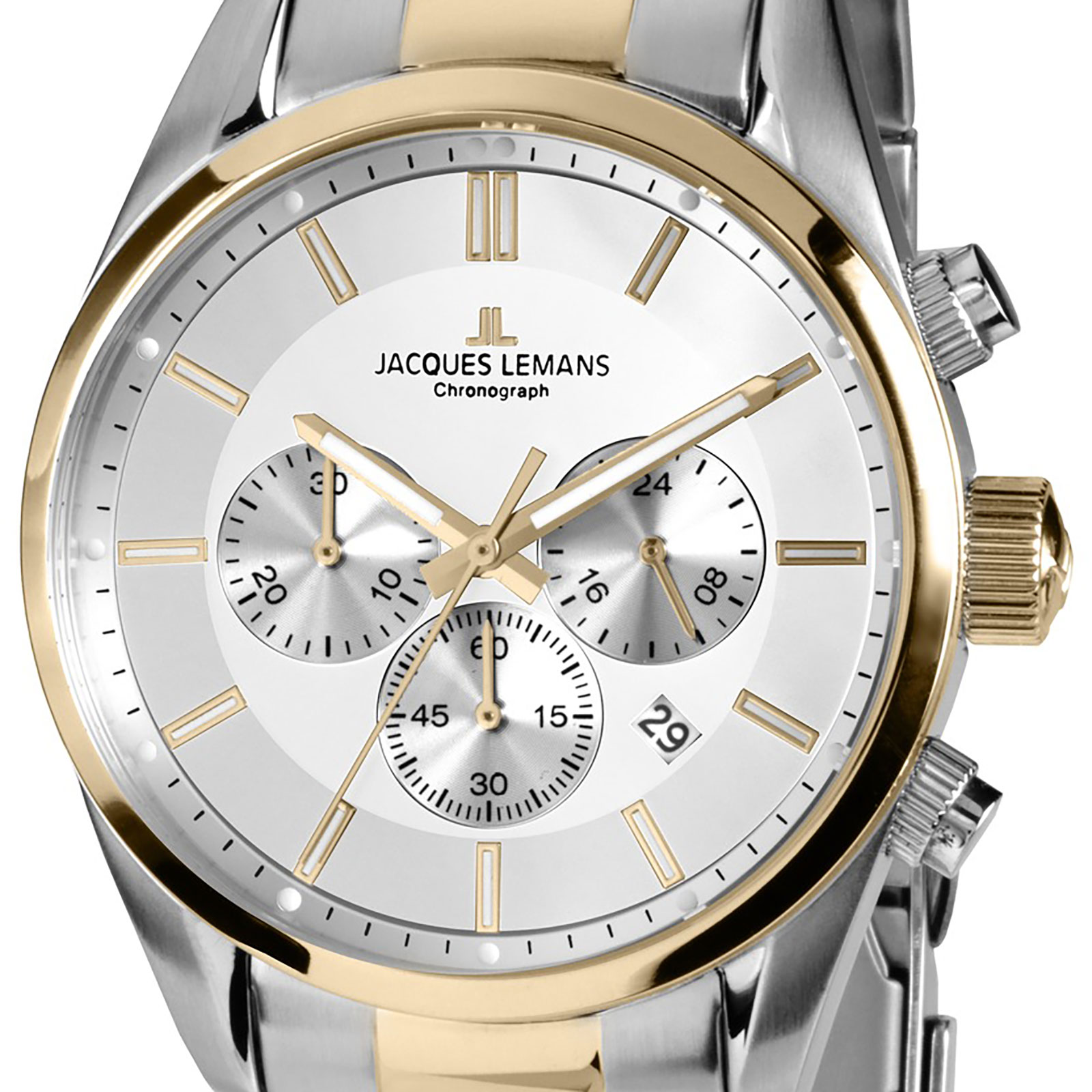 Jacques Lemans Sport - herrklocka bicolor/vit, 42mm