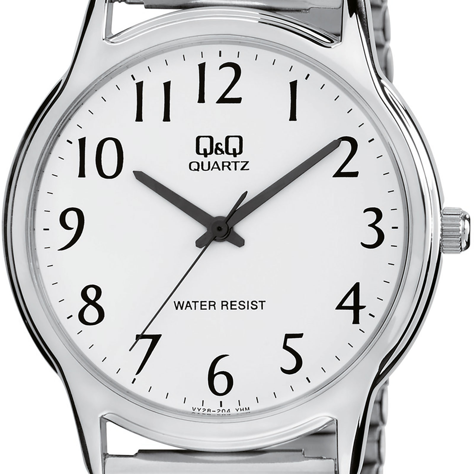 Q&Q herrklocka -  flexband, silver, 38 mm