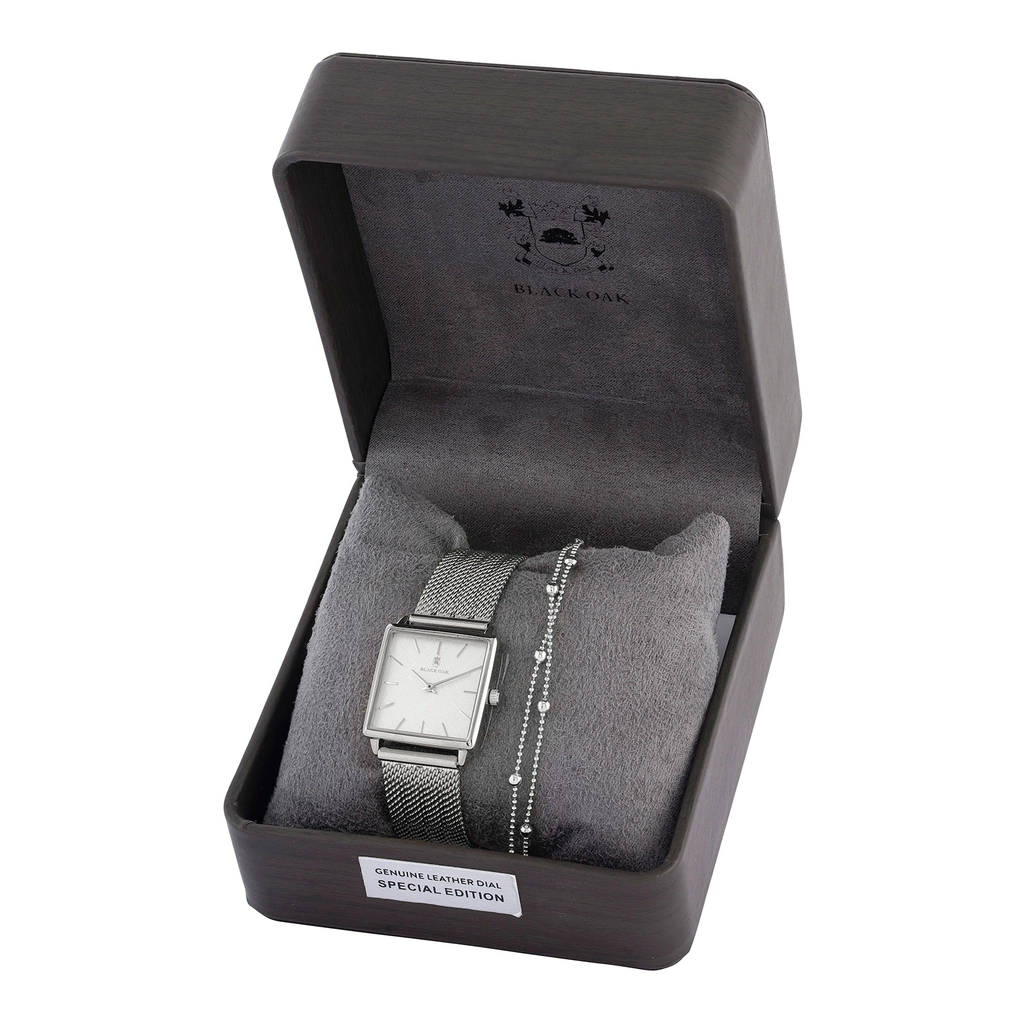 Black Oak Statement klockset - silver, 26mm