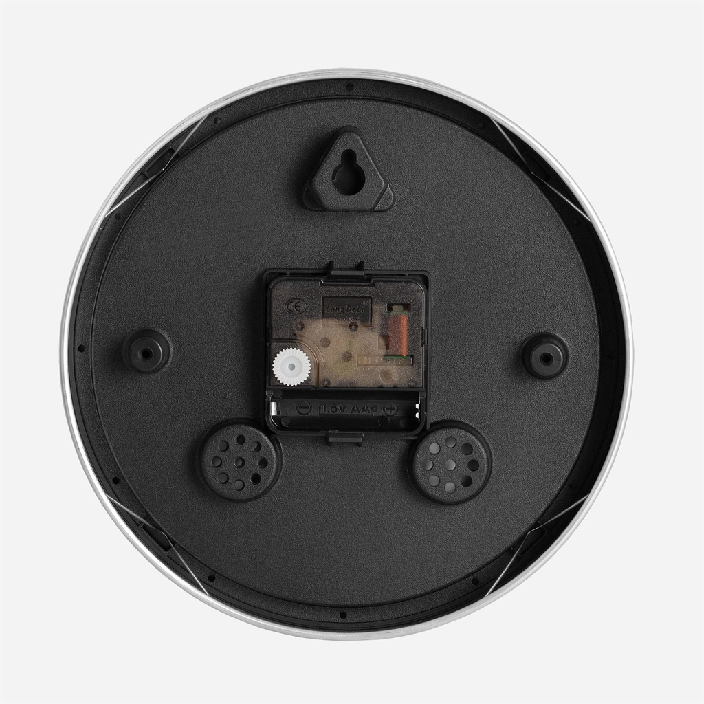 Väggklocka - vit/silver, 20 cm