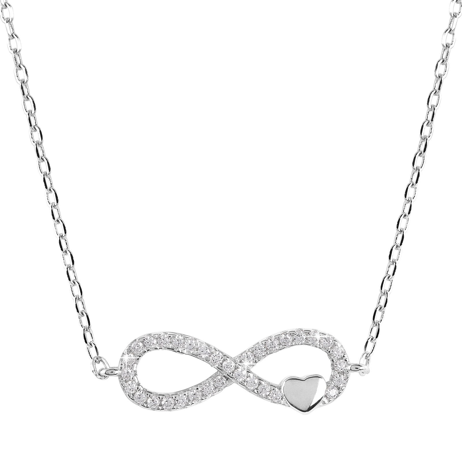 Halsband i äkta silver - infinitysymbol, 42+5 cm