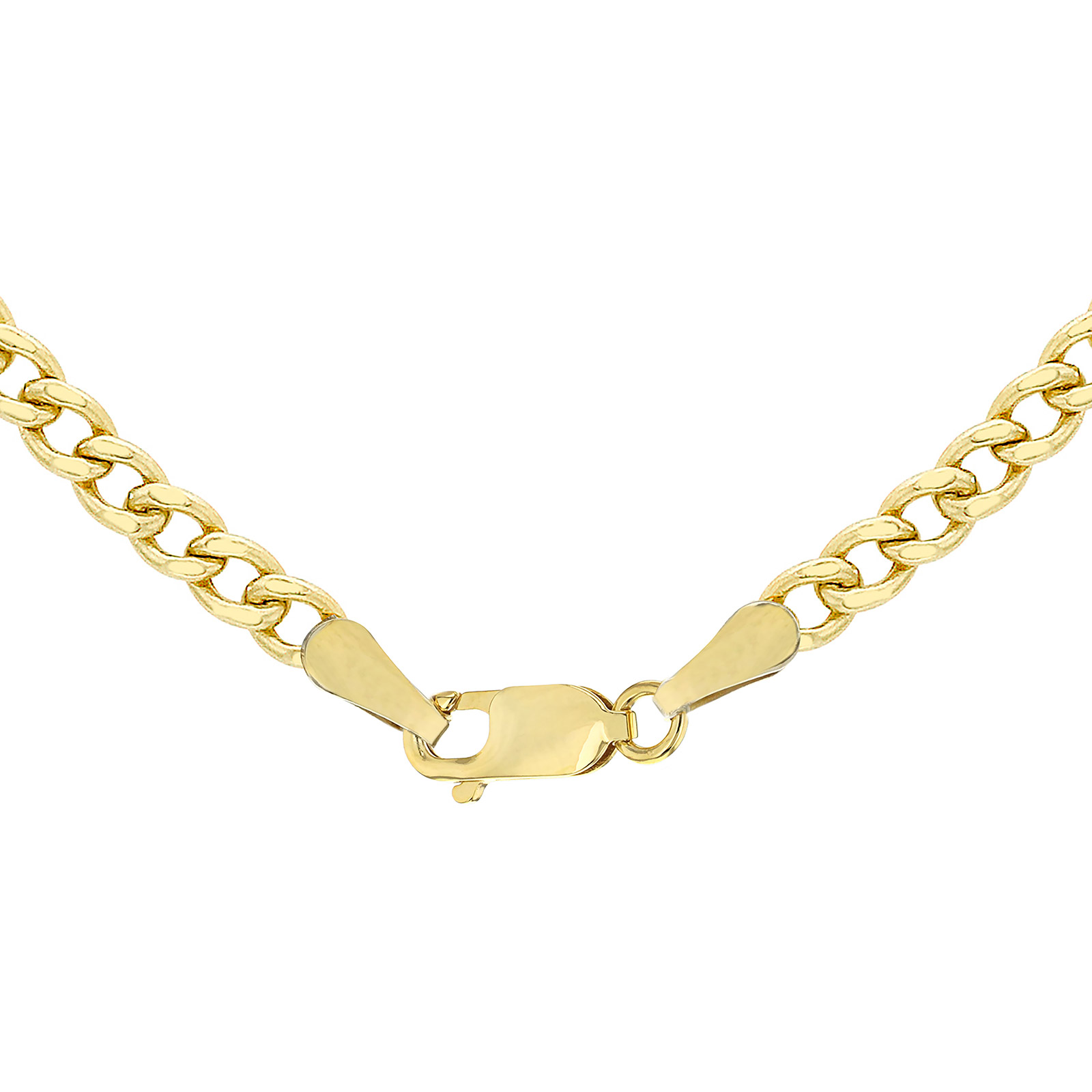 Halsband 9K guld - pansarlänk 51 cm