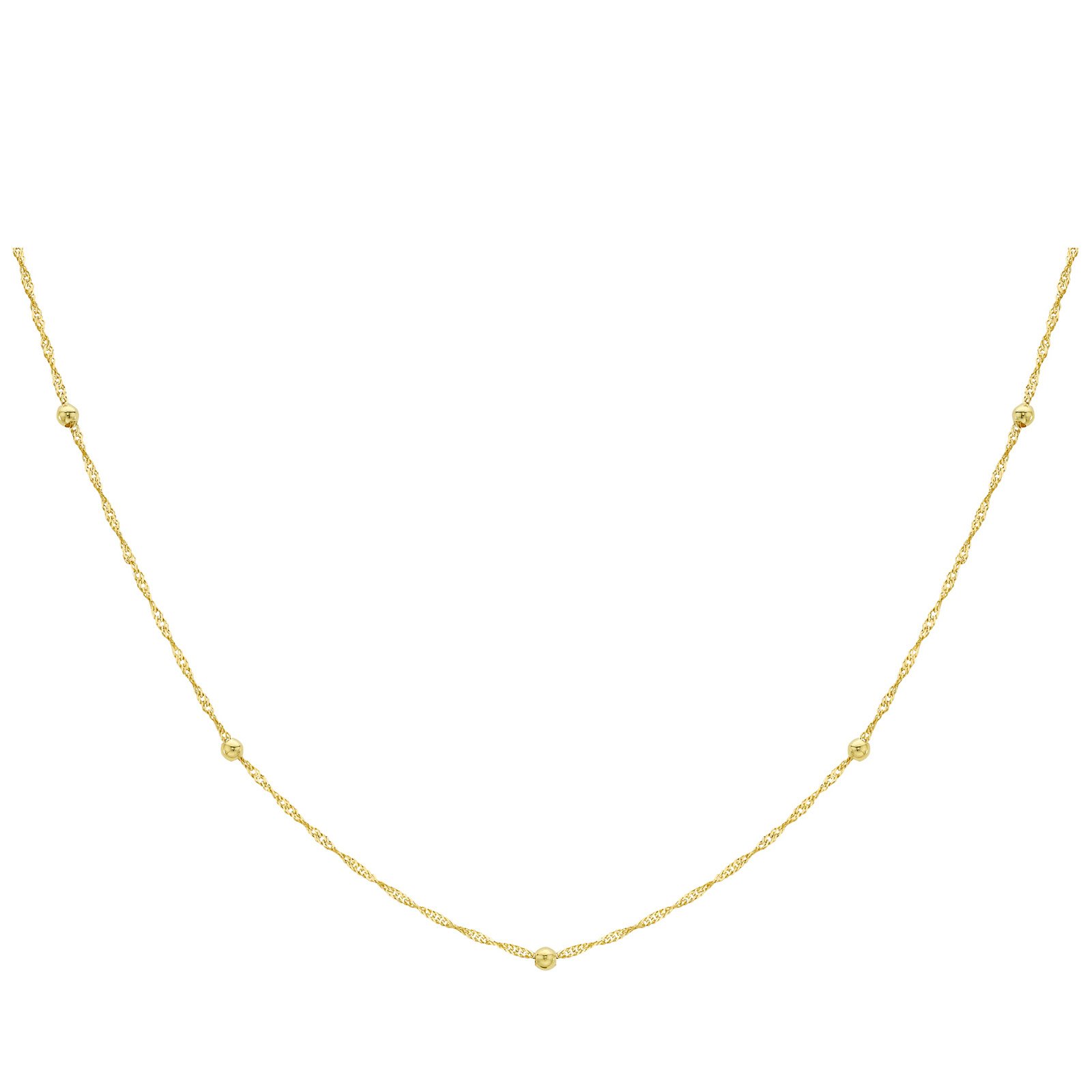 Halsband 9k guld -Twist 46 cm