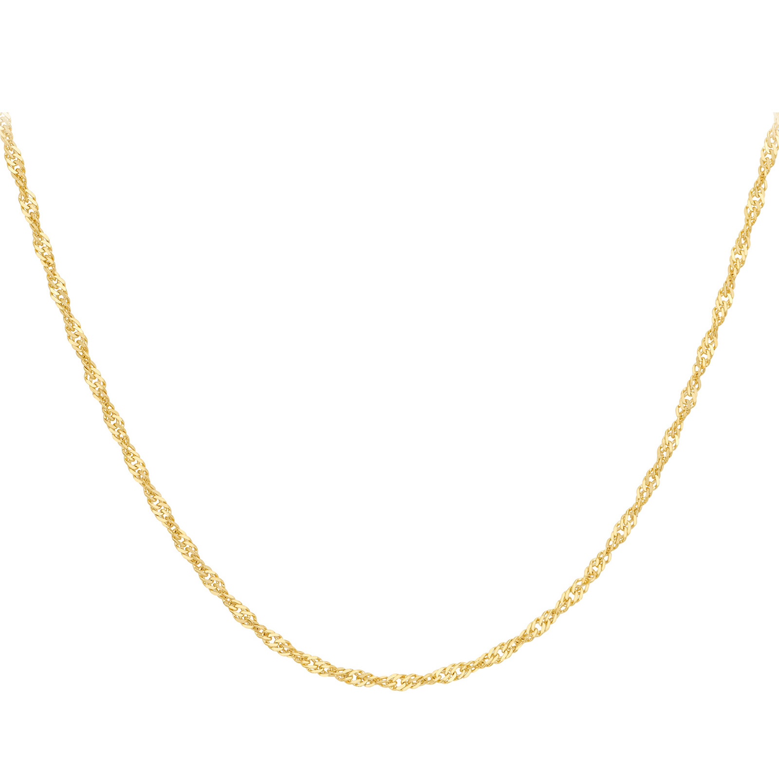 Halsband 9k guld - Twist 46 cm
