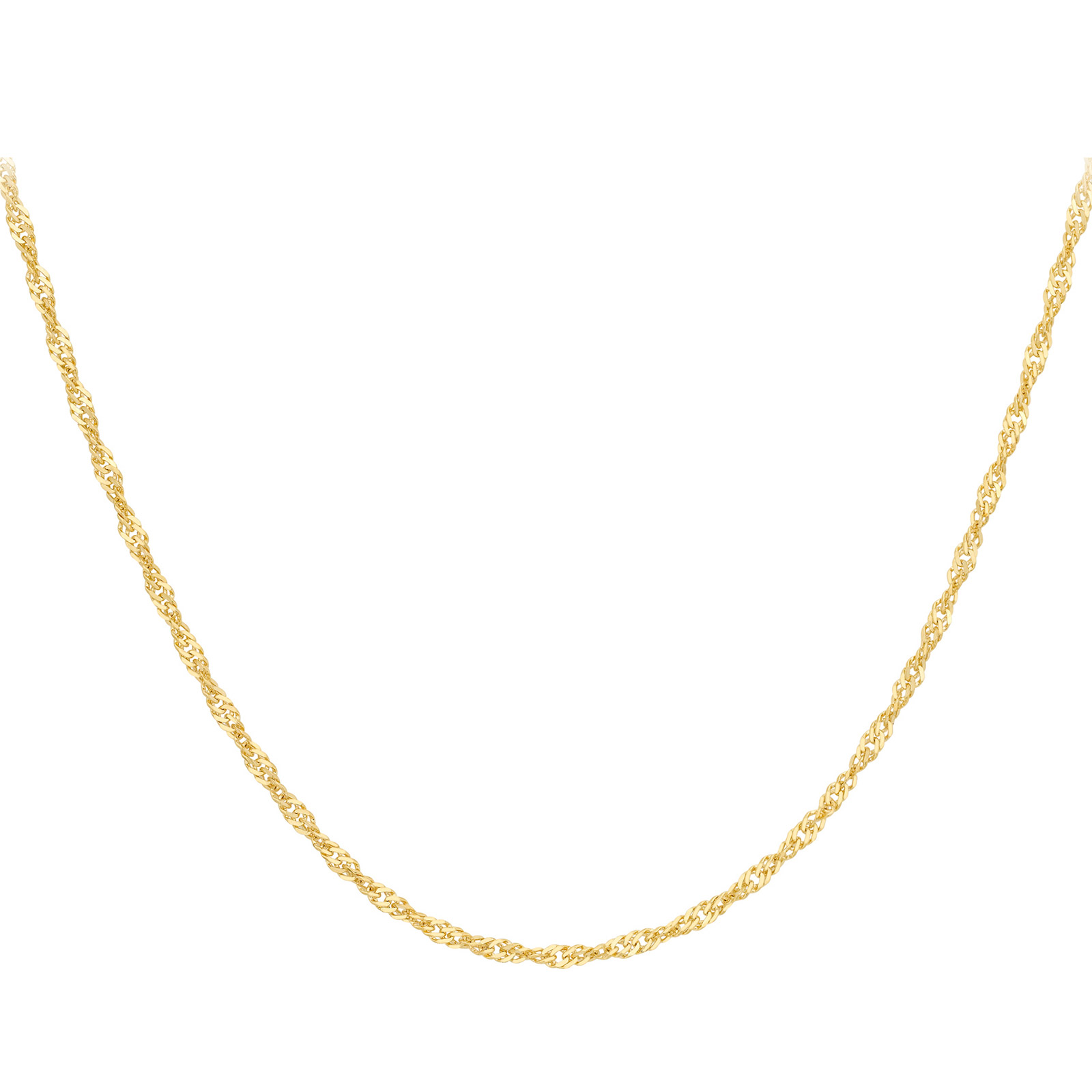 Halsband 9K Guld -Twist 46 cm