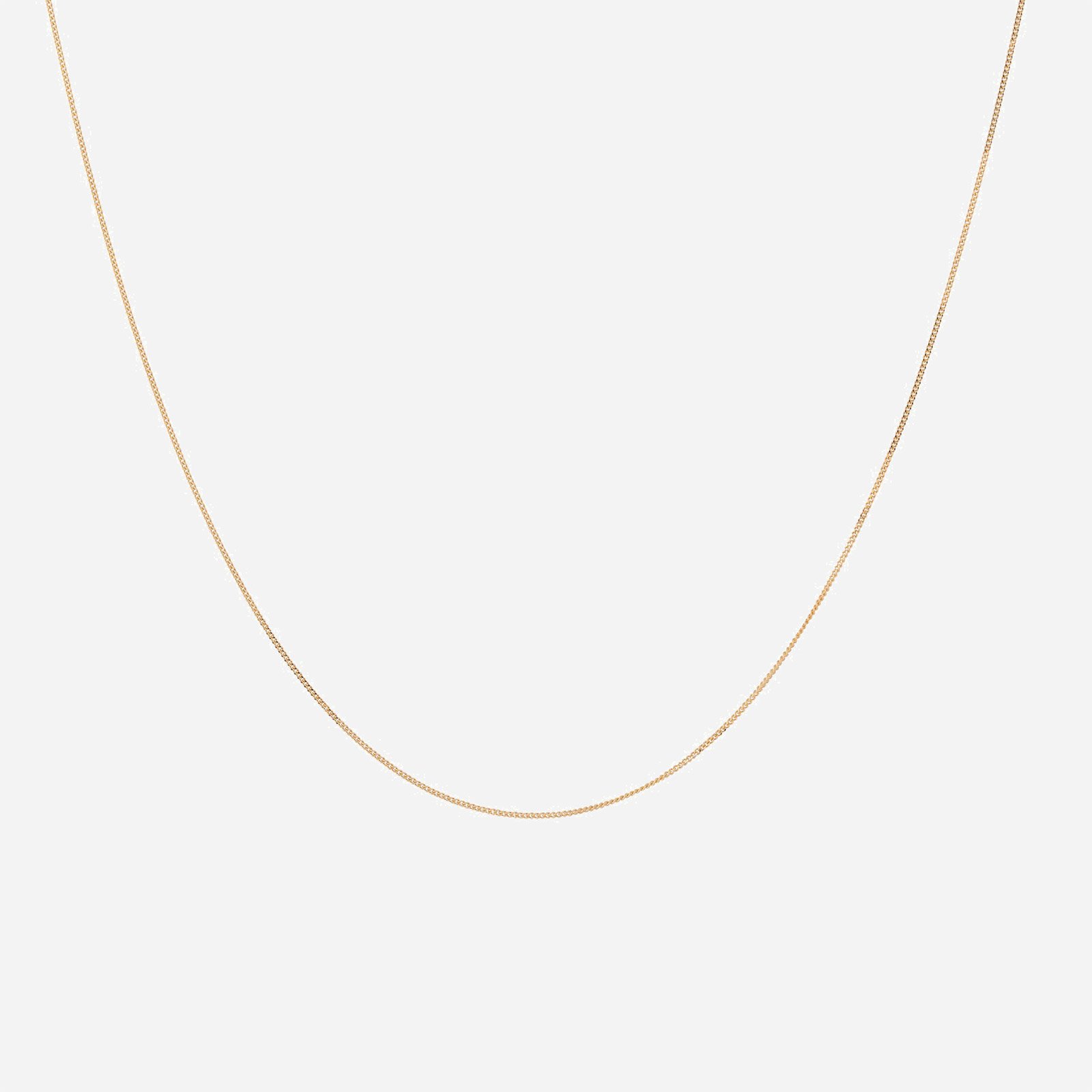 Halsband 18k guld - Pansarlänk 45+5 cm