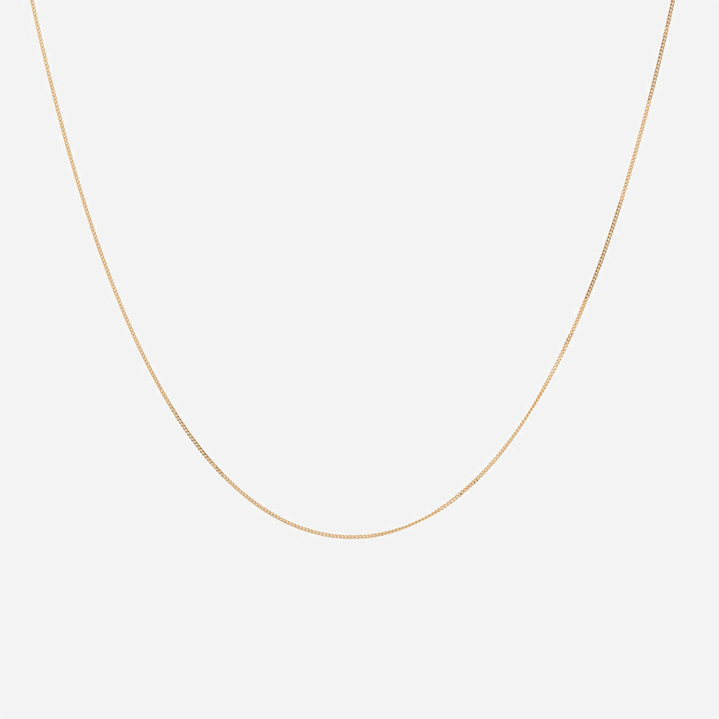 Halsband 18k guld - Pansarlänk 45+5 cm