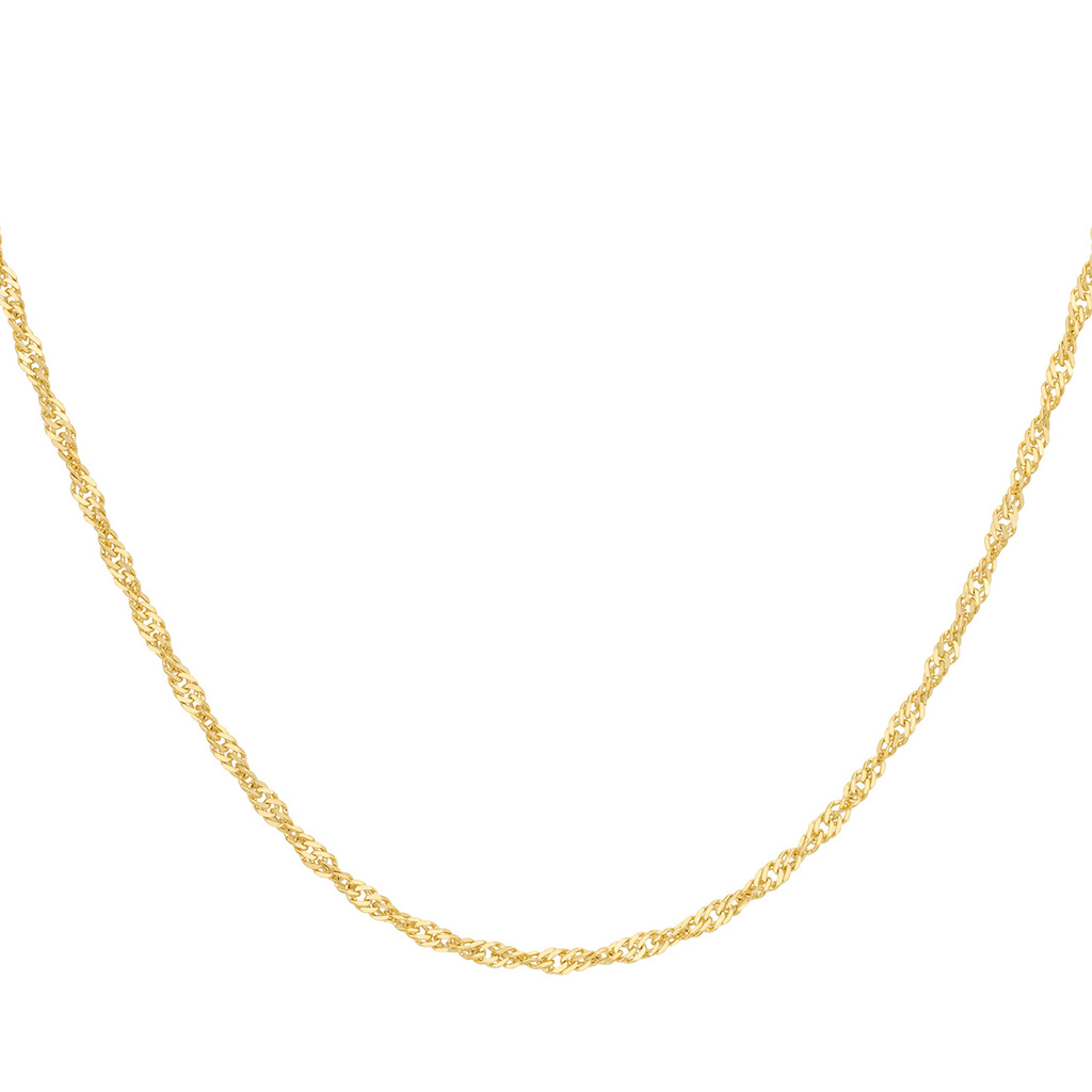 Halsband 9k guld -Twist 41 cm