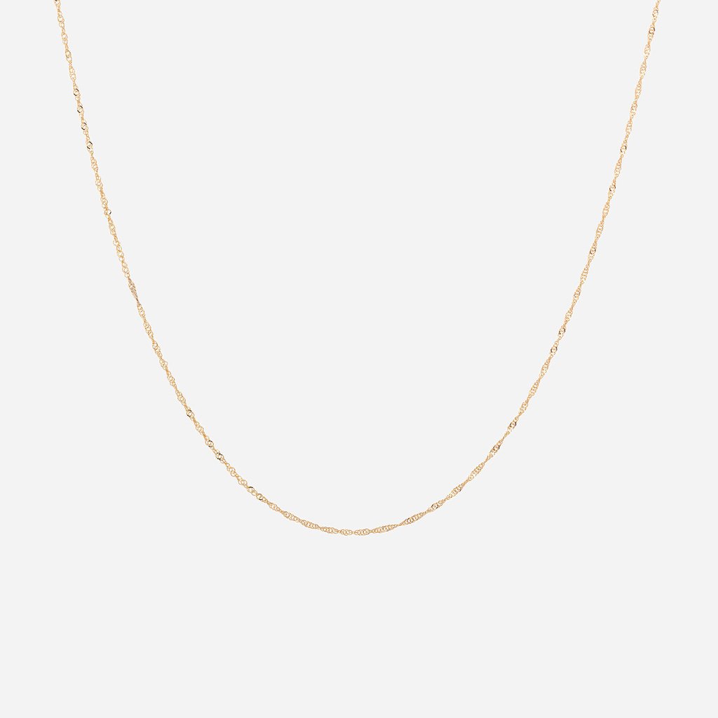 Halsband 18k guld - Singapore 45+5 cm