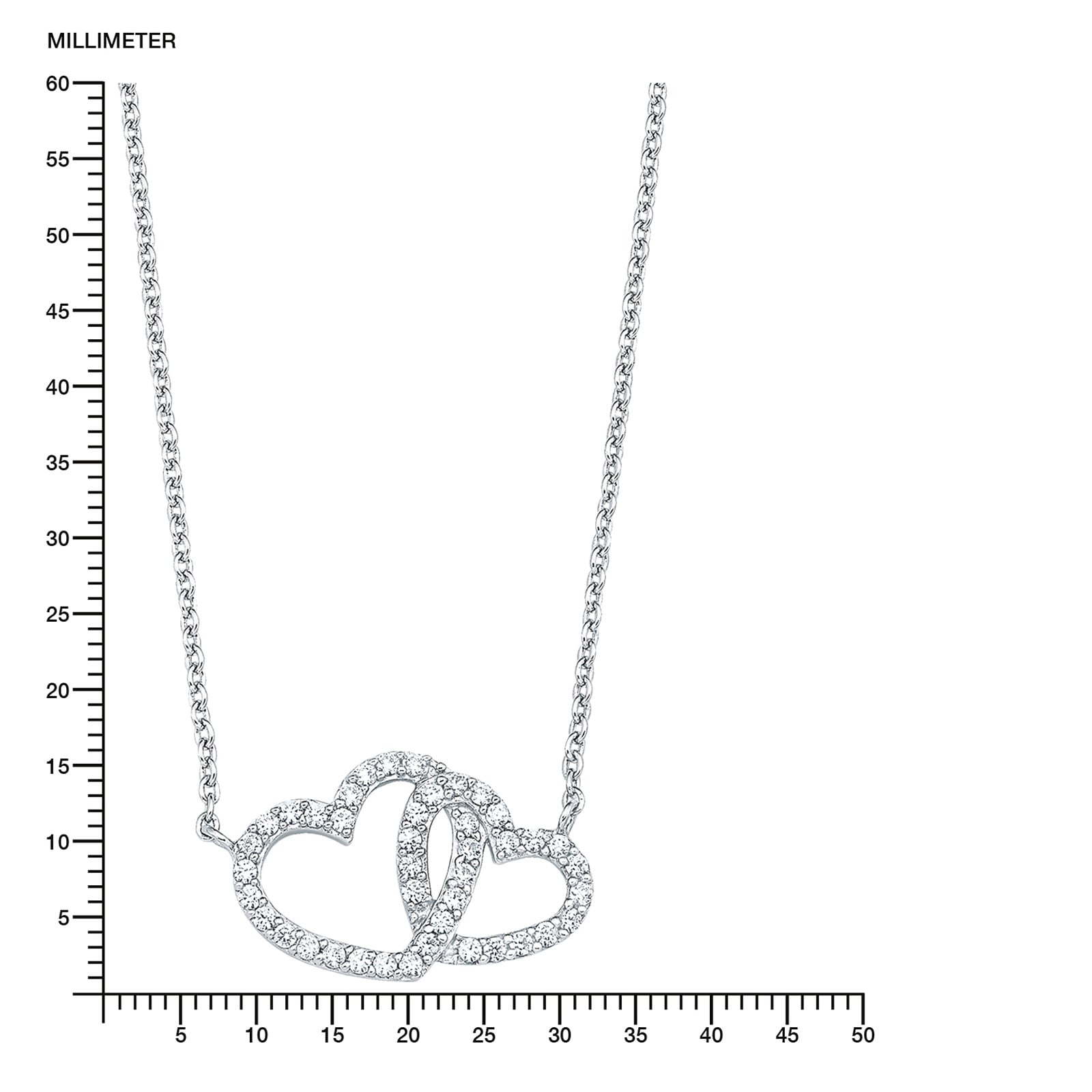 Halsband 925 Sterling Silver - Hjärtan