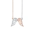Silverhalsband, droppe med blå sten - 45 cm