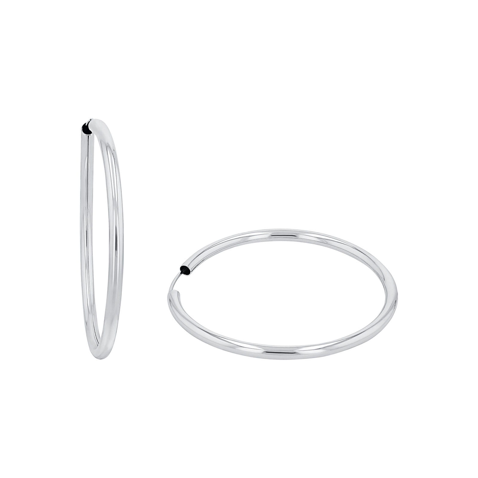 Örhängen 925 Sterling Silver - creoler 4,5 cm