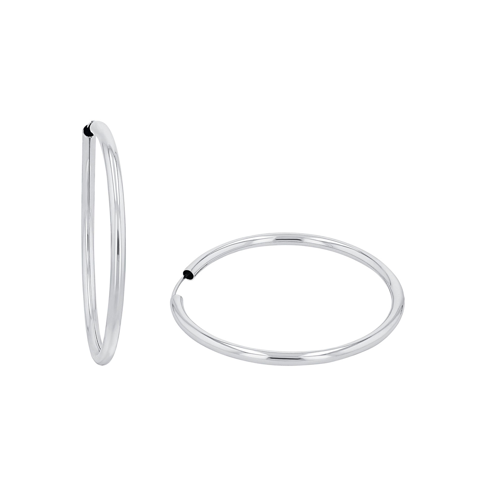 Örhängen 925 Sterling Silver - creoler 4,5 cm