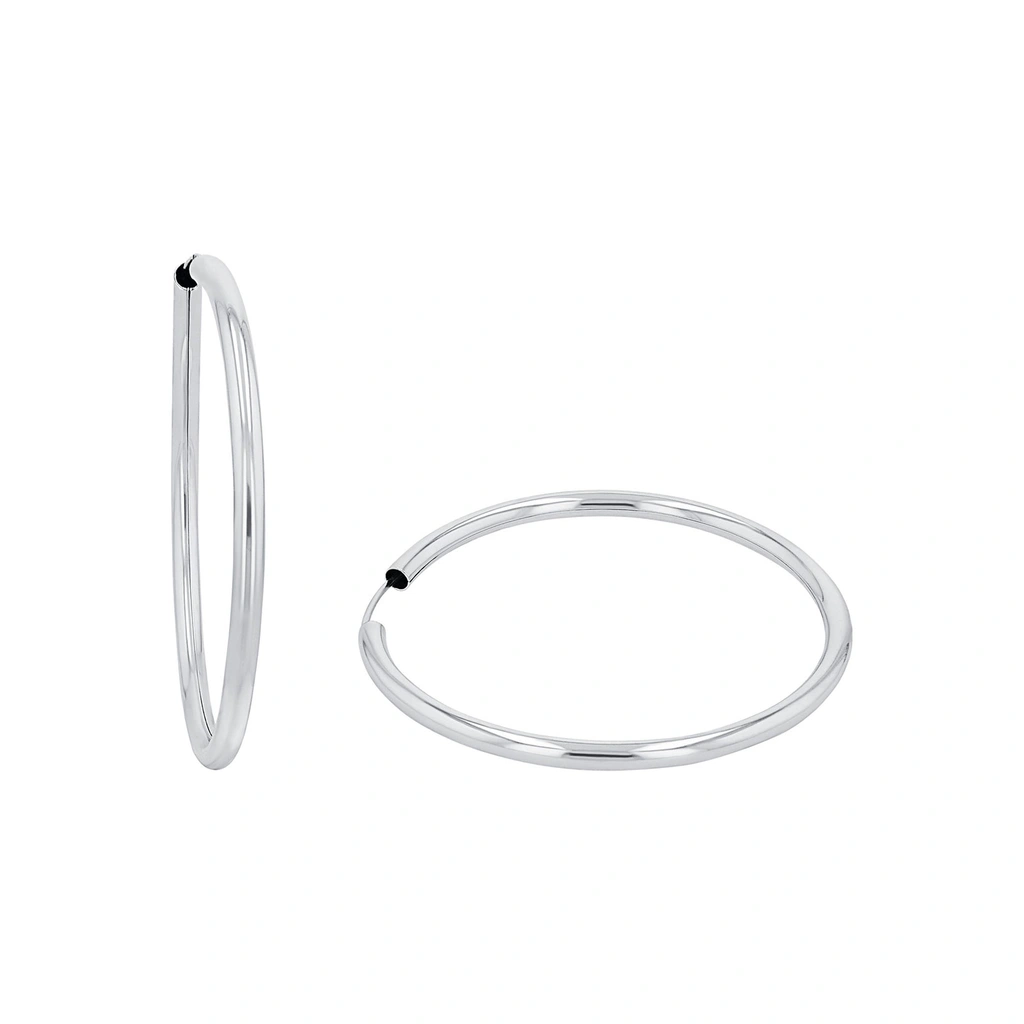 Örhängen 925 Sterling Silver - creoler 4,5 cm