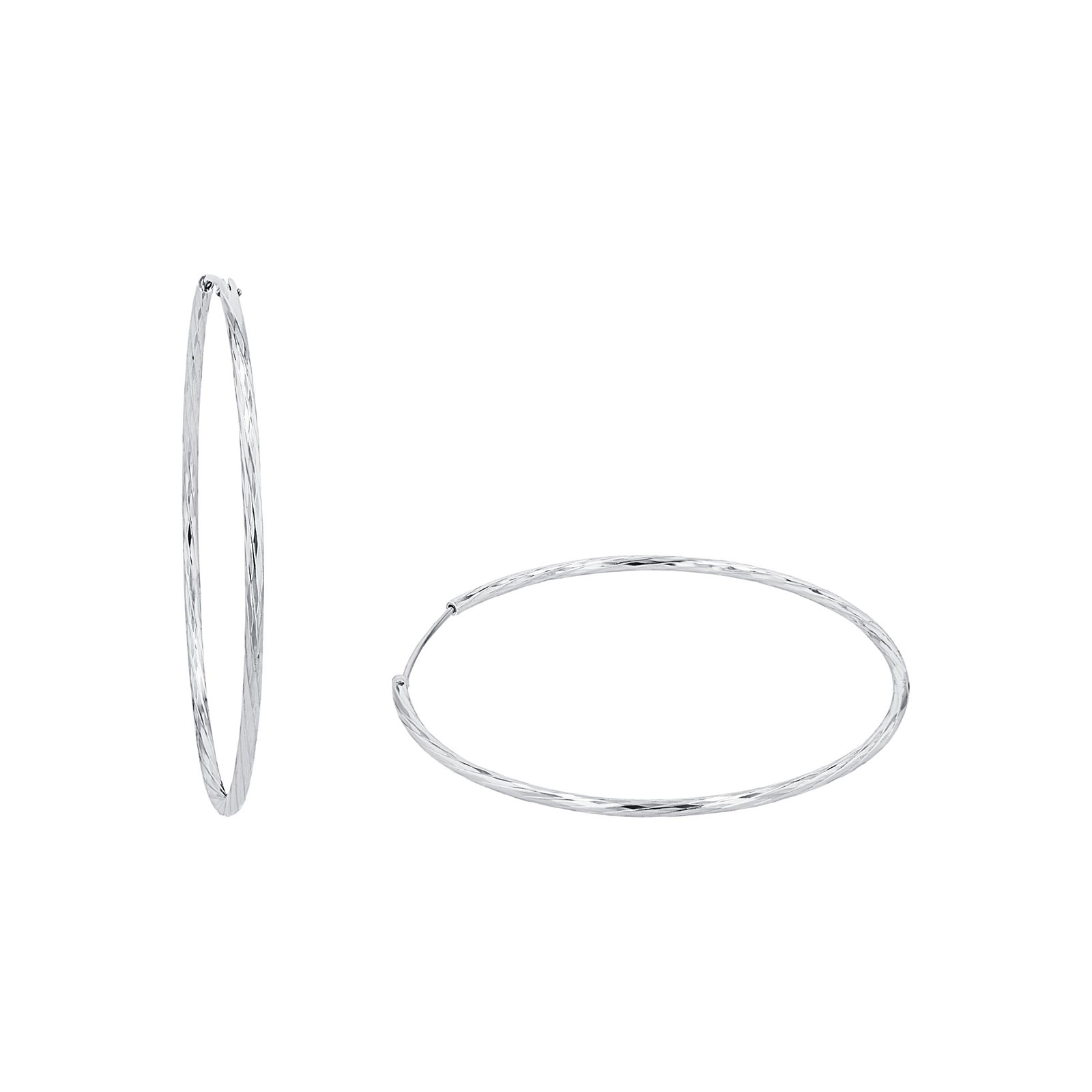 Örhängen 925 Sterling Silver - creoloer 5,5 cm