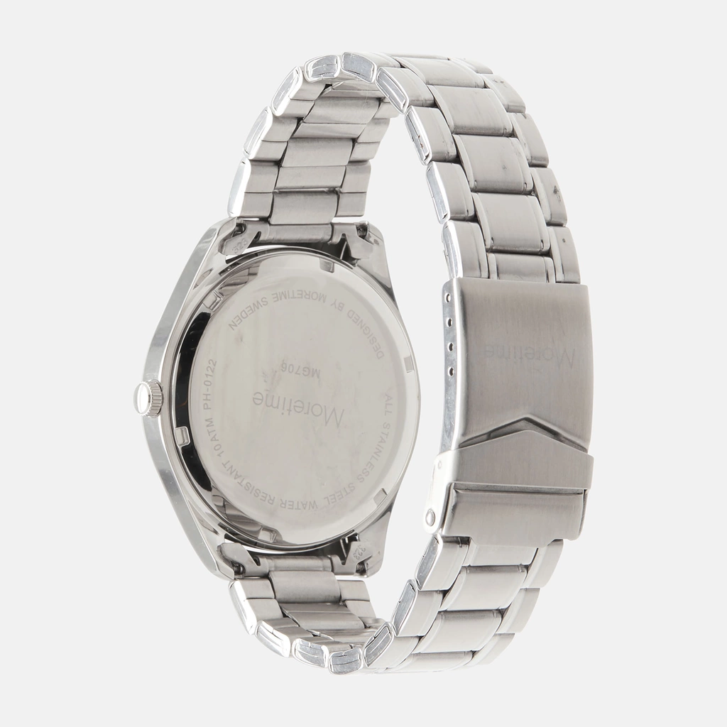 Moretime herrklocka - set med extra armband, silver/blå