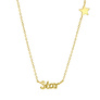 Guldfärgat halsband 925 Sterling Silver - Star