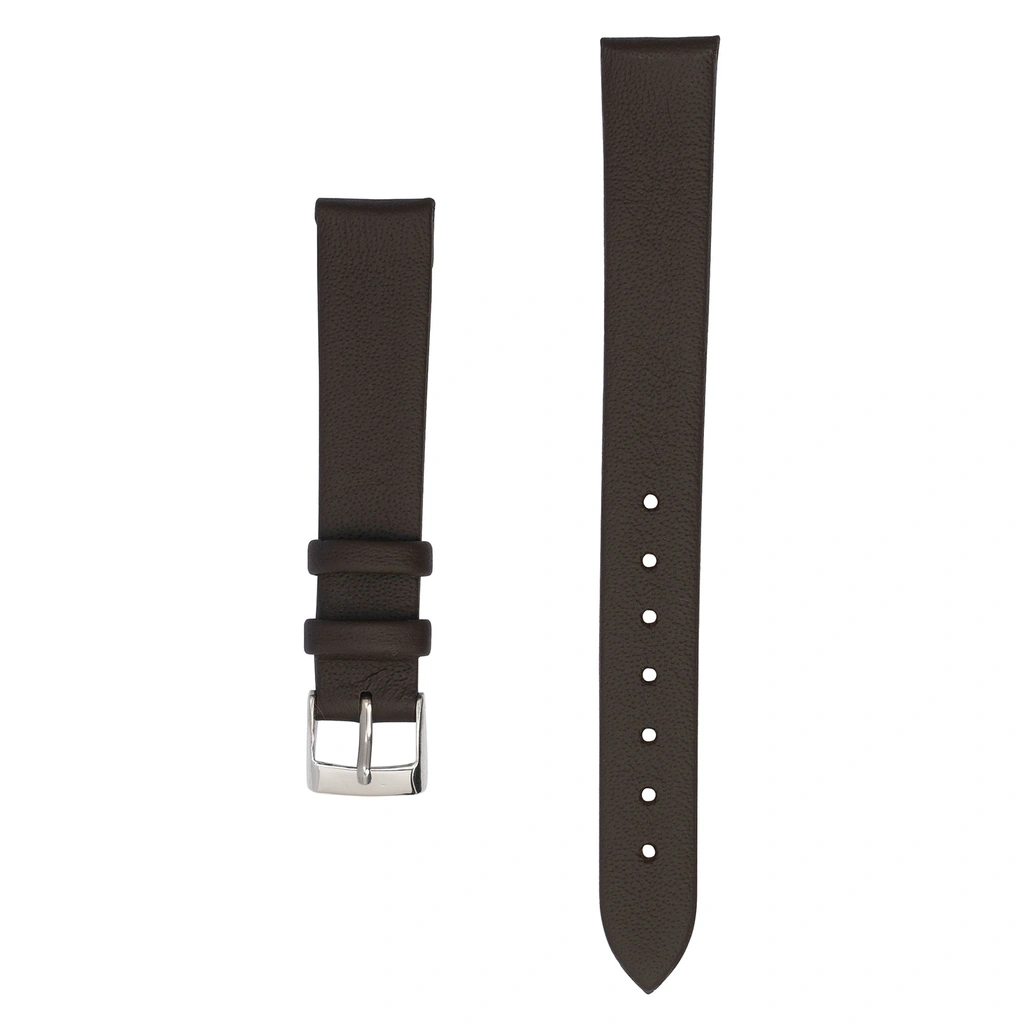 Klockarmband 18 mm - brunt läder