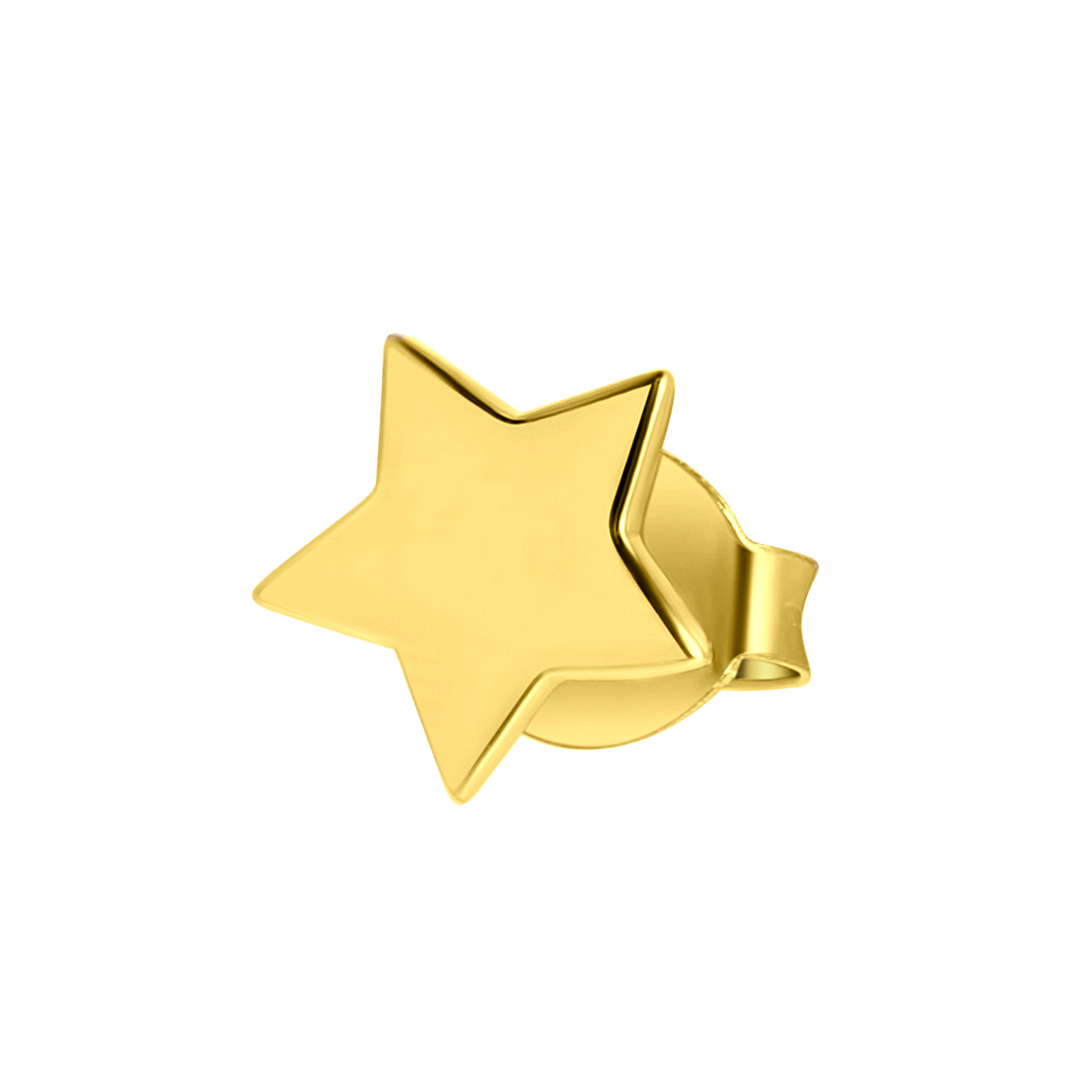 Guldfärgat örhänge 925 Sterling Silver - Stjärna