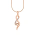 Rosegoldpläterat silverhalsband, infinitysymbol - 45 cm