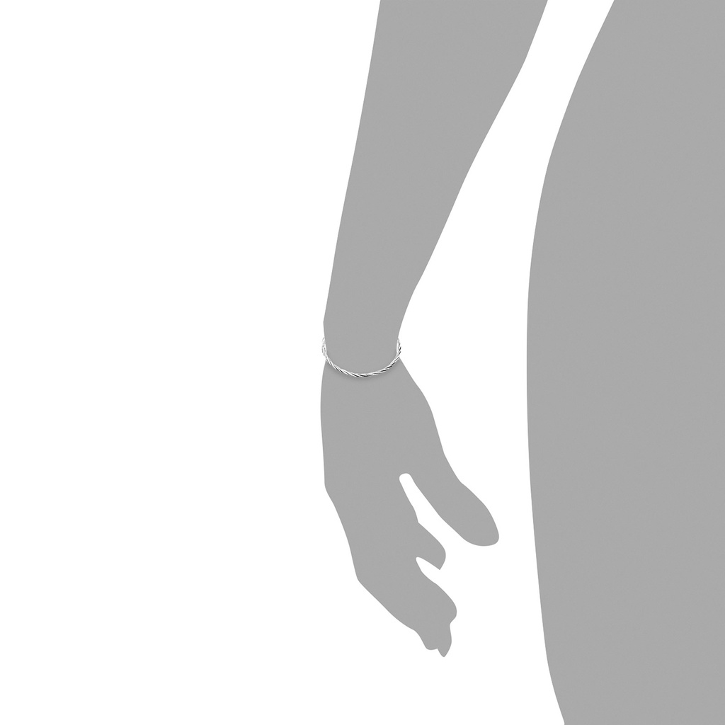 Silverarmband - tvinnade länkar, 19 cm