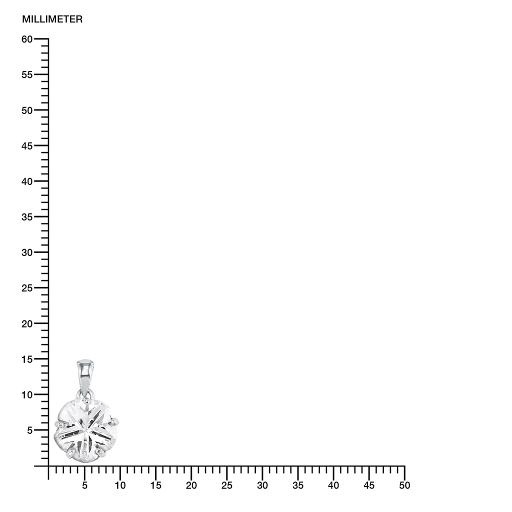 Silverhalsband - vit Kubisk Zirkonia