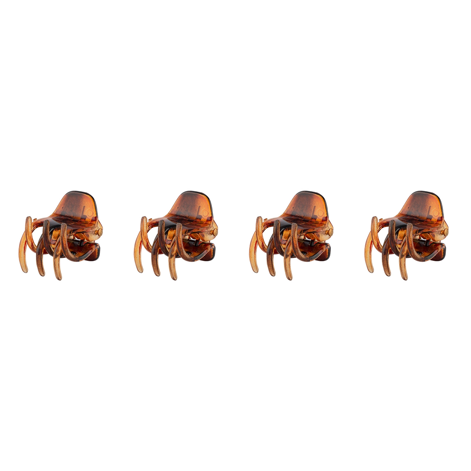 Bruna hårklämmor 2 cm - 4 pack