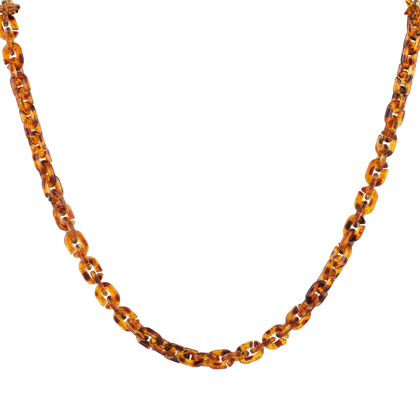 Brun kedja i plast - 38+8 cm