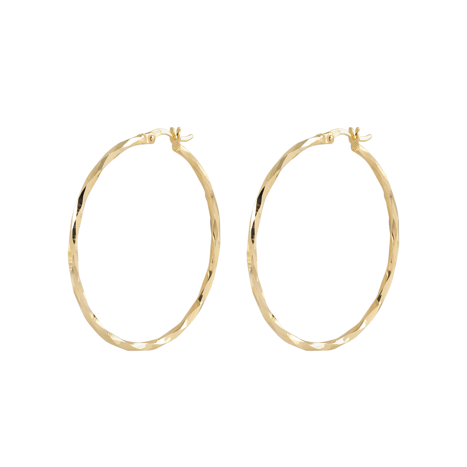 Örhängen 9k guld hoops - 30 mm