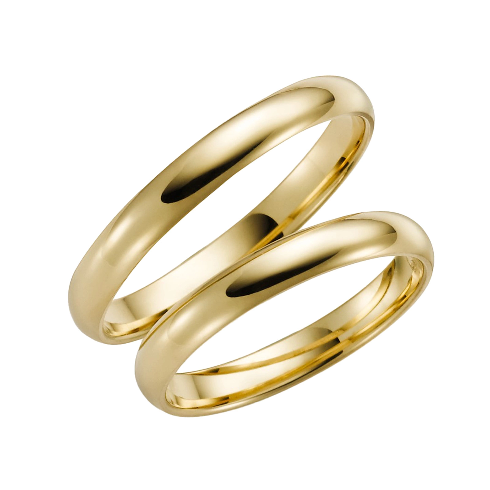 Förlovningsring 9k guld - kupad 3 mm / 1,3 mm