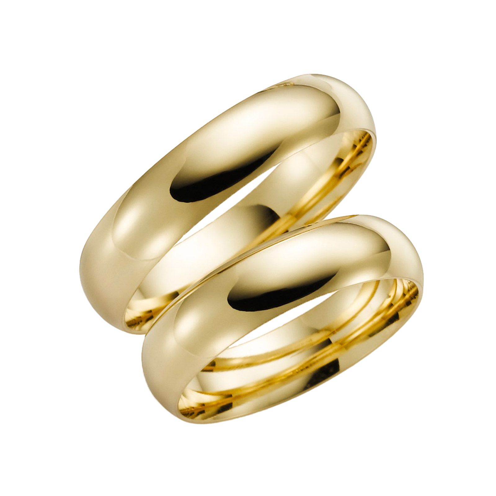 Förlovningsring 9k guld - kupad 5 mm / 1,5 mm