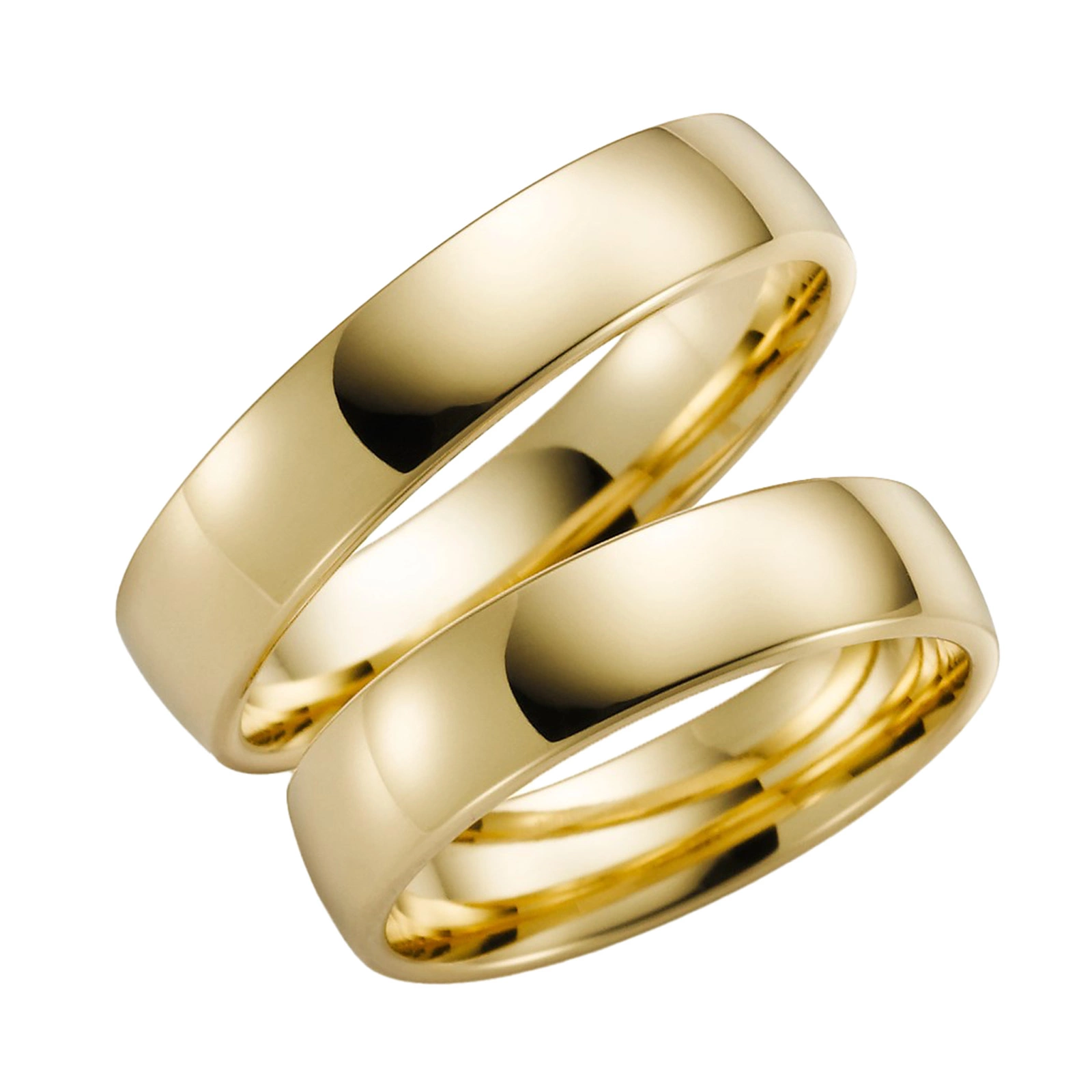 Förlovningsring 9k guld - rak 5 mm / 1,5 mm