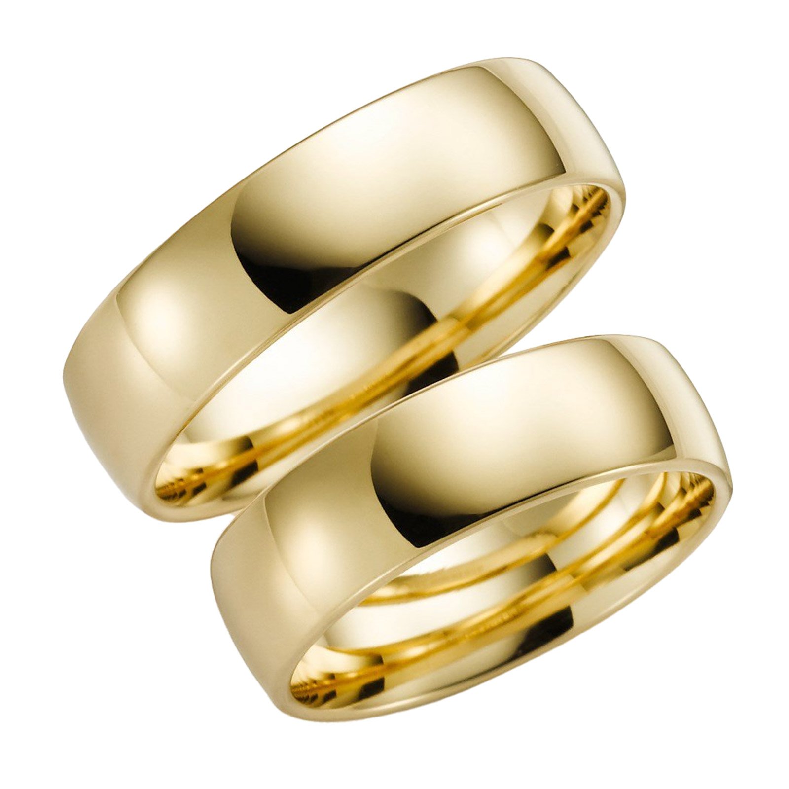 Förlovningsring 9k guld - kupad 6 mm / 1,5 mm
