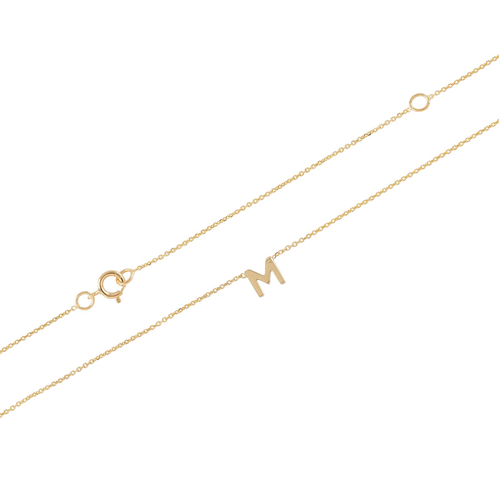Halsband 9k guld - Bokstav M