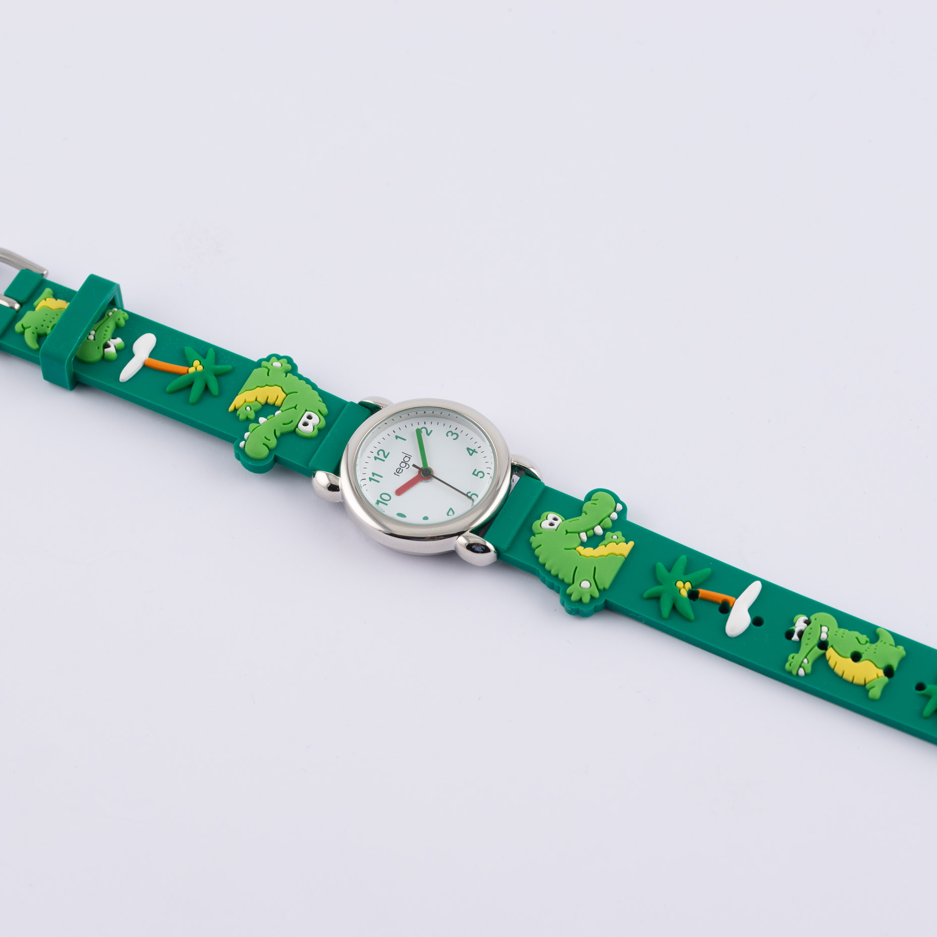 Barnklocka med figurband - krokodiler