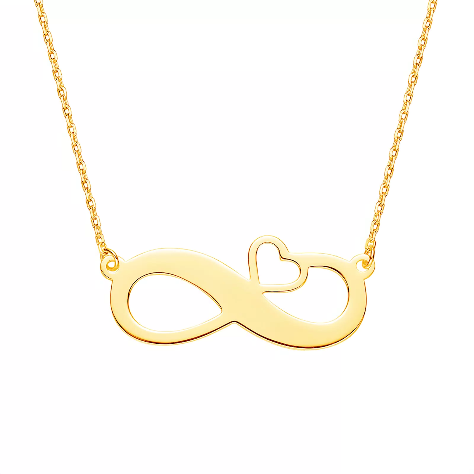 Gravyrhalsband guldpläterat 925 Sterling silver - Infinity