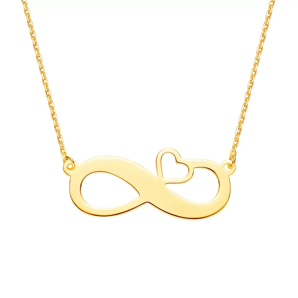Gravyrhalsband guldpläterat 925 Sterling silver - Infinity