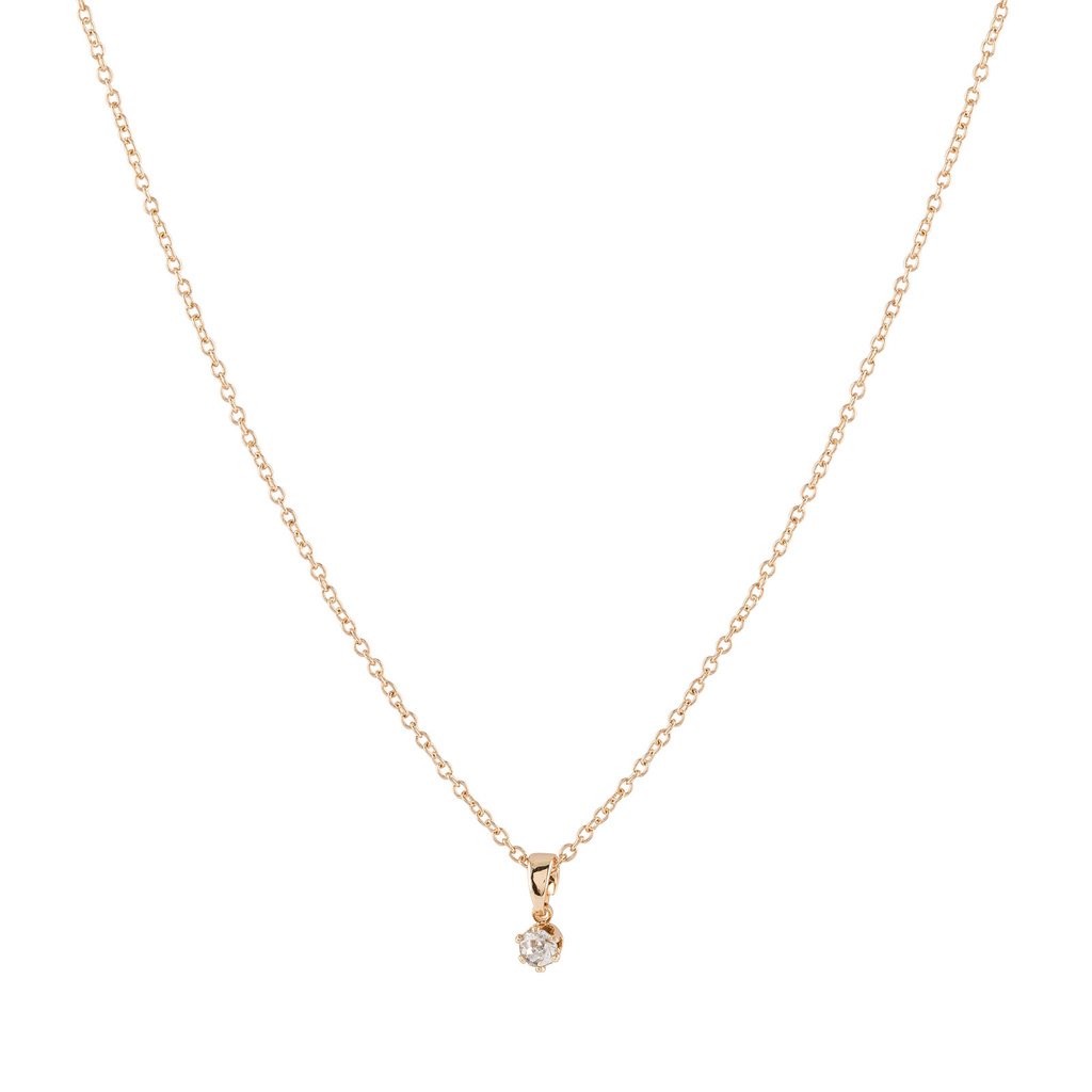 Guldfärgat halsband med berlock - 42 cm