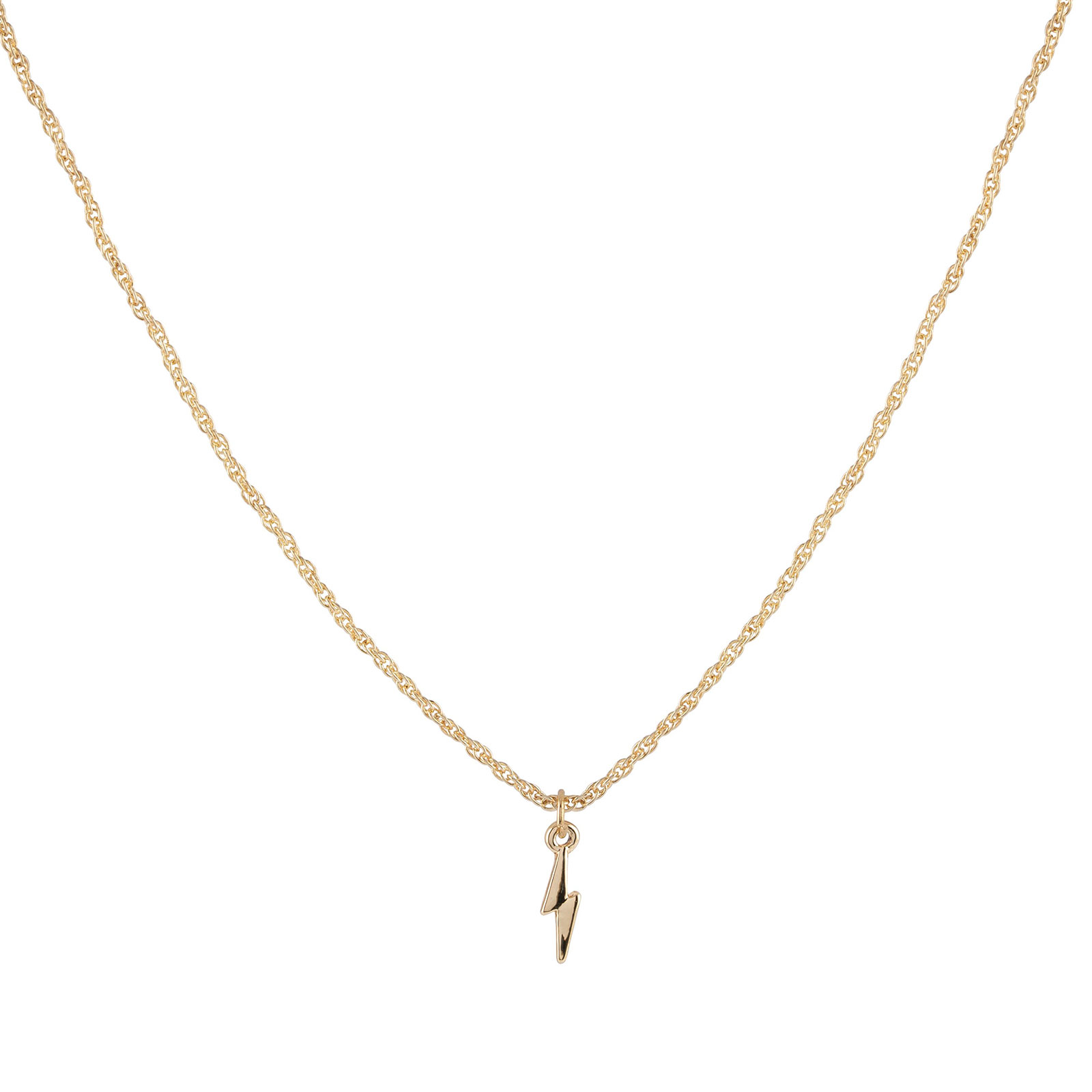 Guldfärgat halsband med blixt