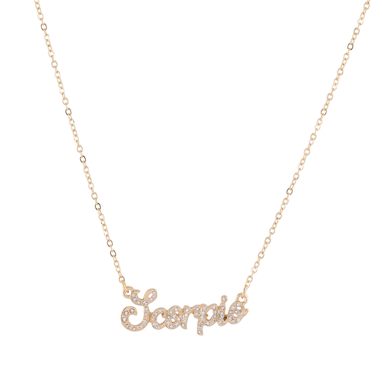 Guldfärgat halsband stjärntecken - Scorpio