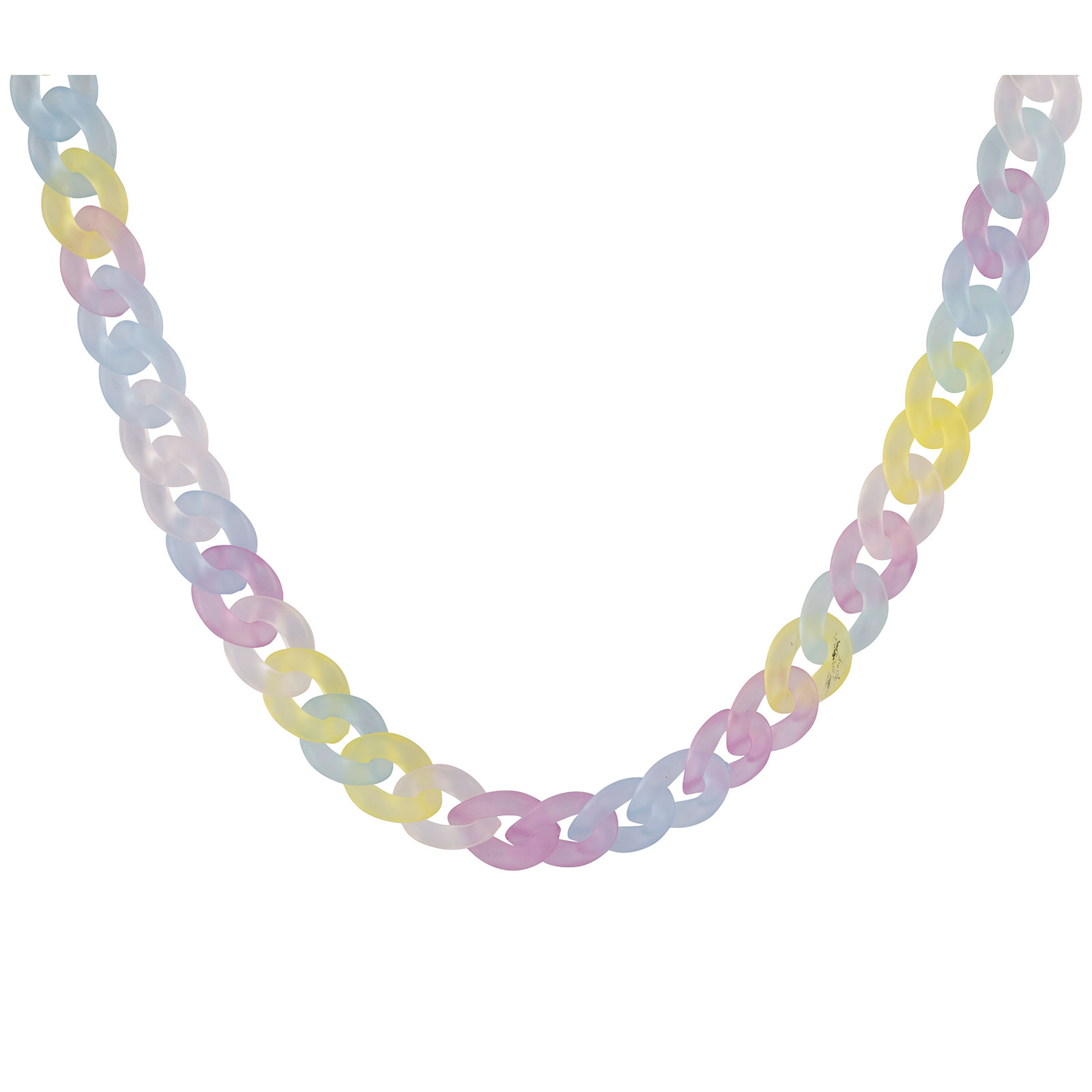Halsband pastellfärgad plastkedja
