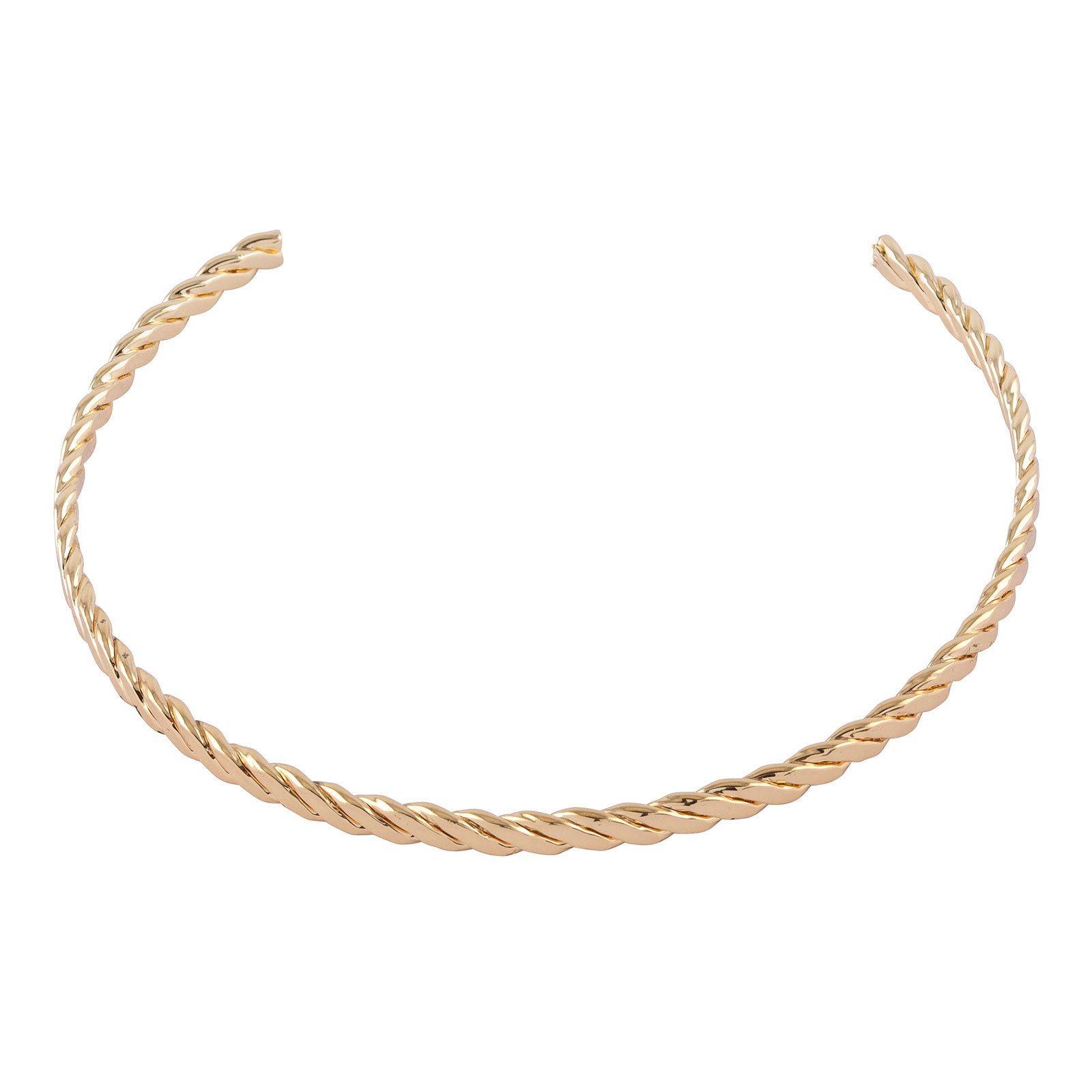 Guldfärgat armband vriden bangle