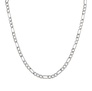Silverfärgat halsband figarolänk - 40-48 cm