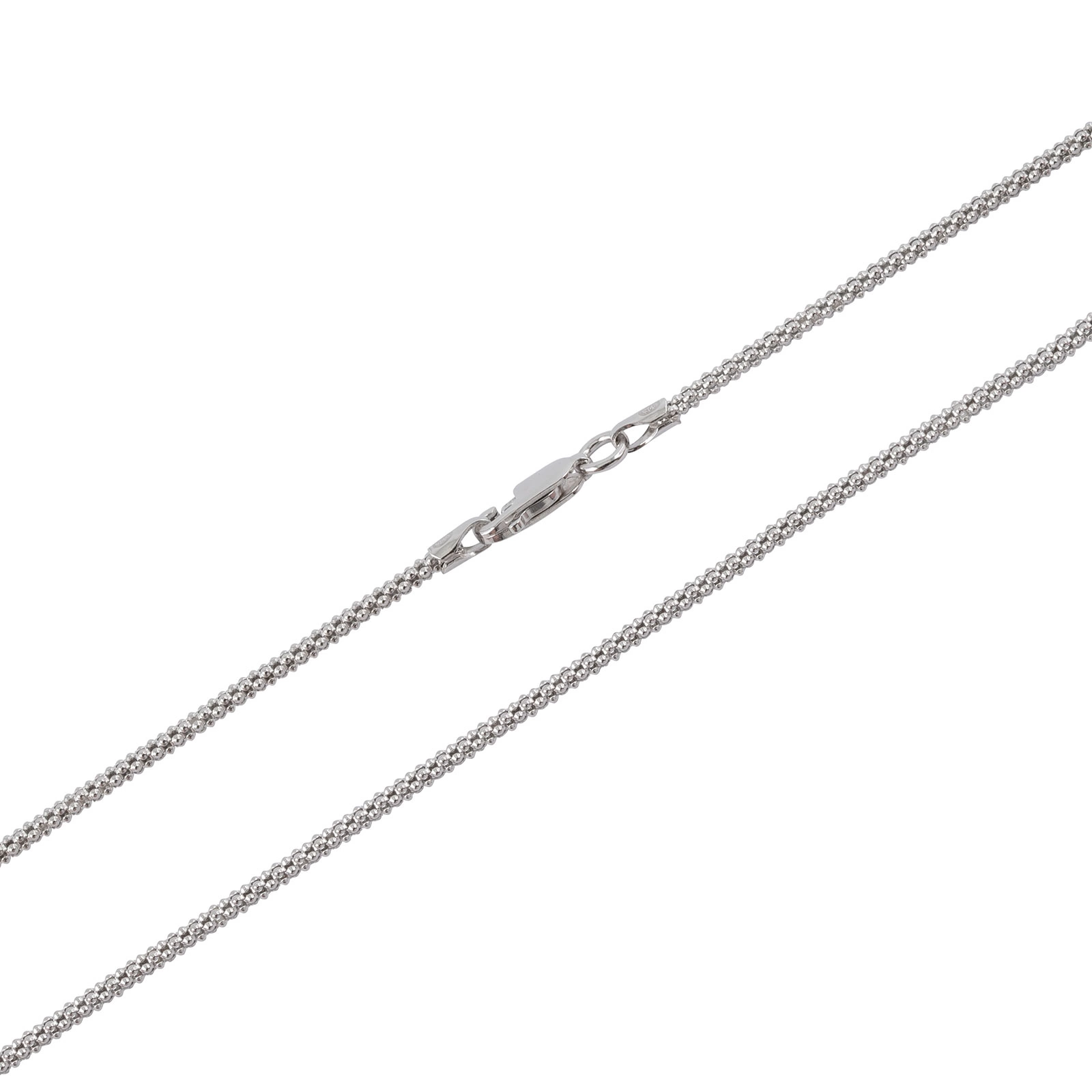 Silverhalsband popcornlänk - 1,8 mm bred