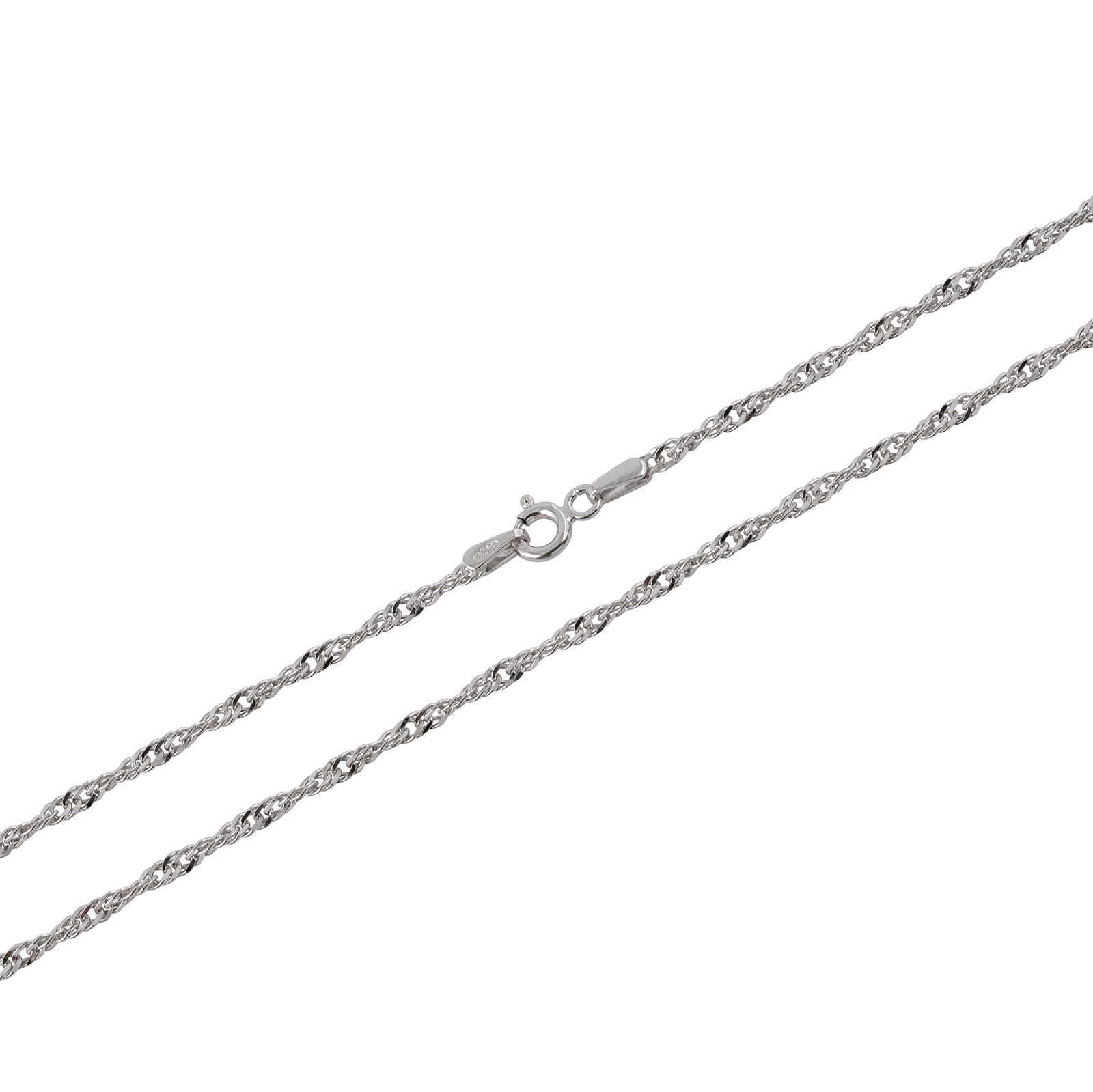 Silverhalsband Singapore - 0,95 mm bred