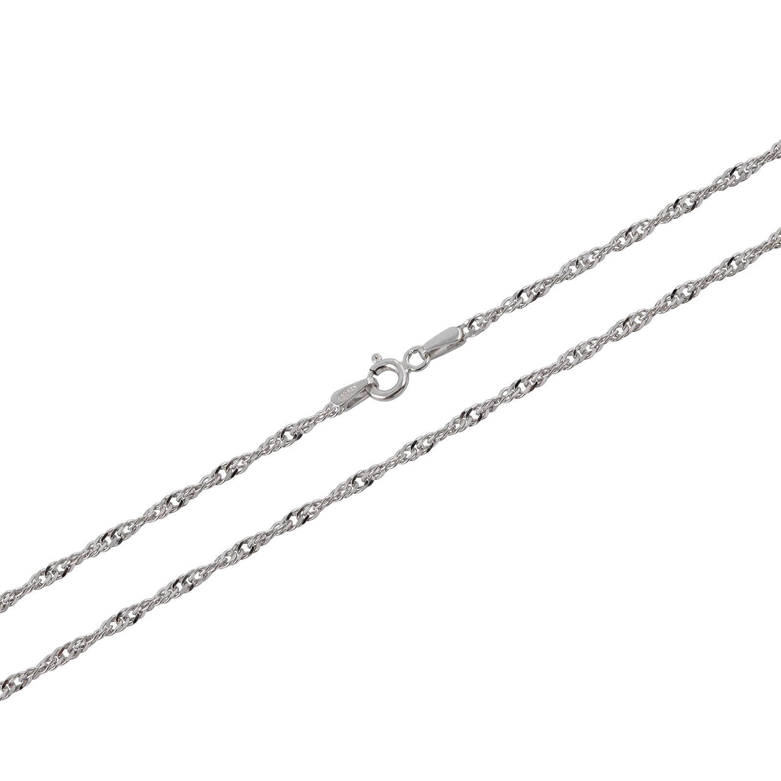 Silverhalsband Singapore - 2,25 mm/45 cm