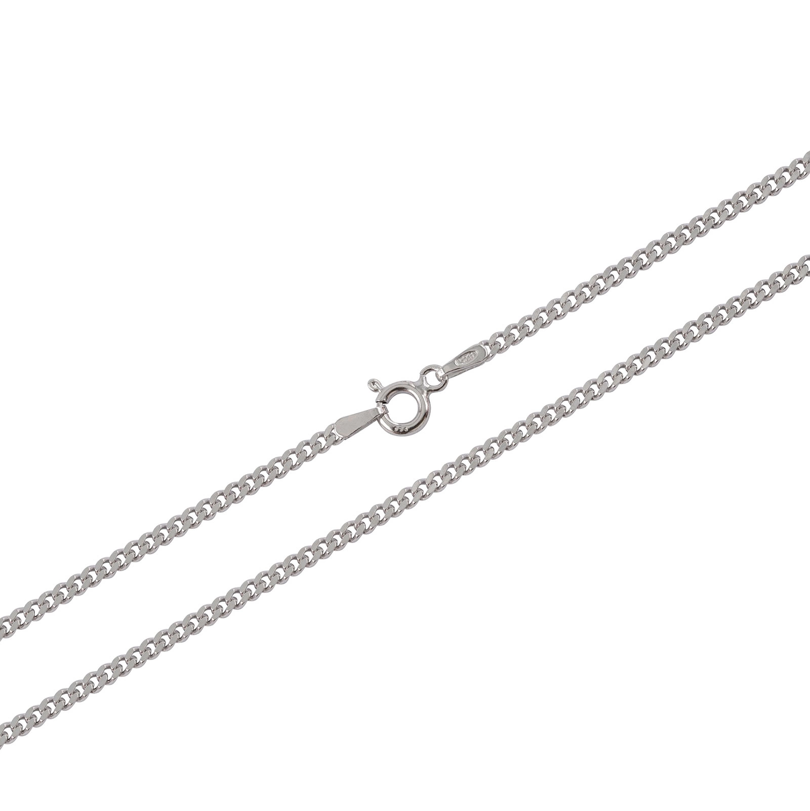 Silverhalsband pansarlänk - 2,1 mm bred