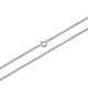Silverhalsband pansarlänk - 2,1 mm/38 cm
